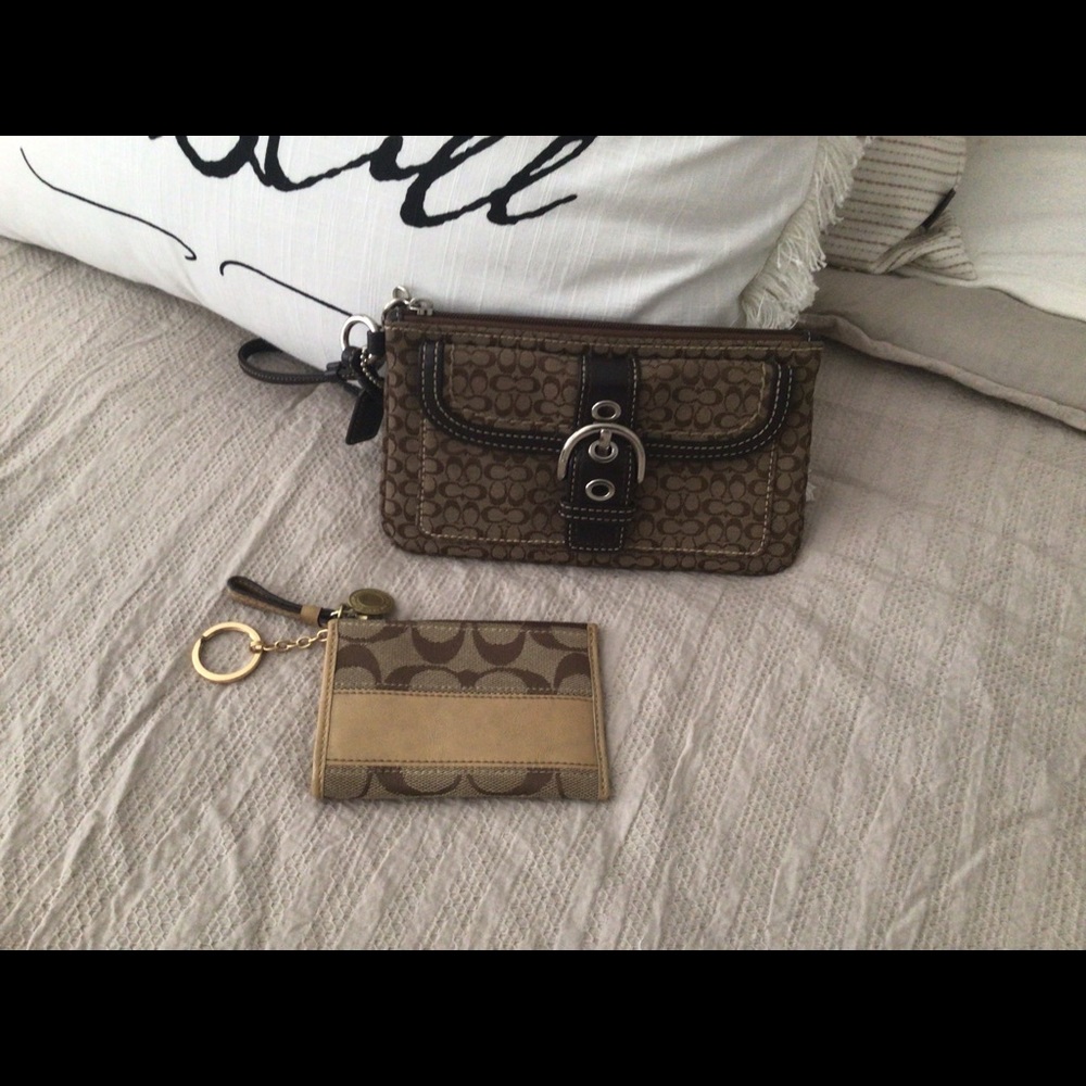 Coach Wristlet and small coin wallet
